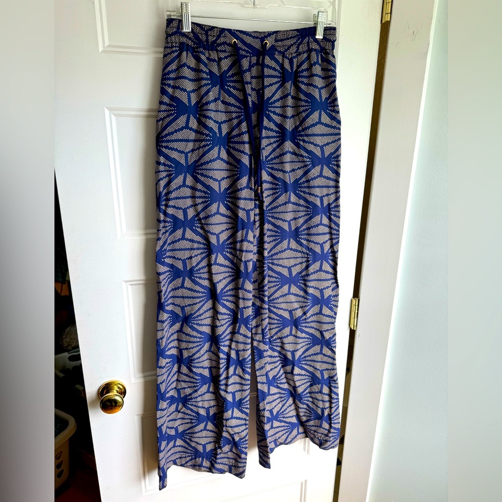 Anthropologie patterned wide leg pants